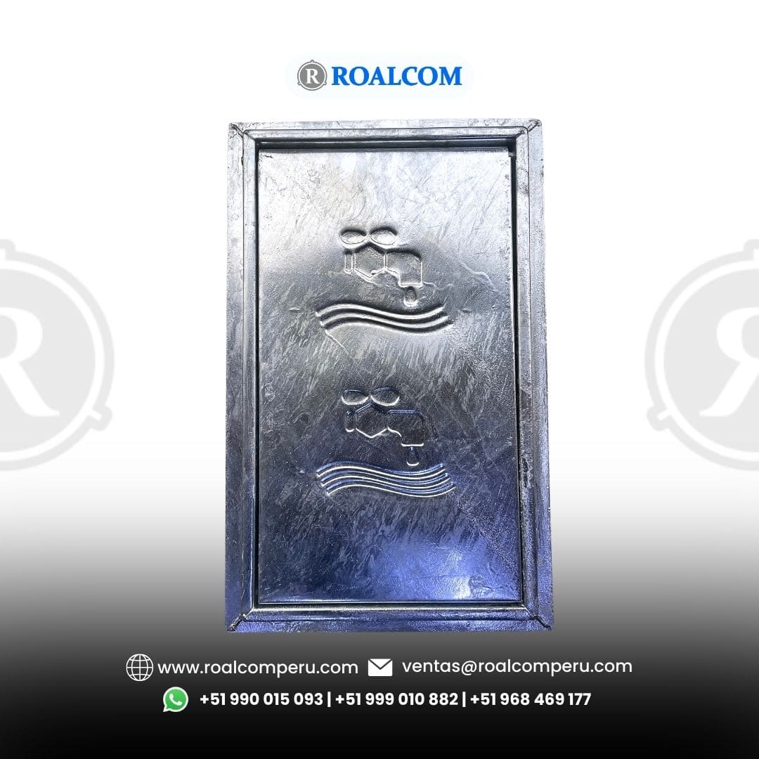 tapa de 25 x 50 fierro galvanizado